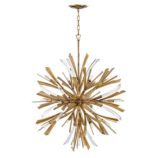 QN-VIDA-13P-L VIDA Burnished Gold/Burnished Gold/Clear Crystal// подвесной E14 13х40  х  QN-VIDA-13P-L