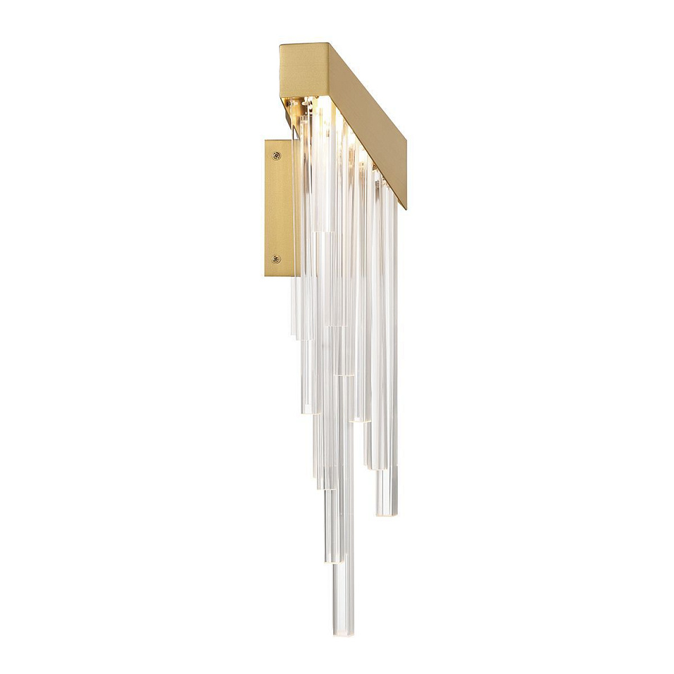 QN-VIVIEN-1W-BG VIVIEN Brushed Gold/Clear// настенный LED 1х12  х   