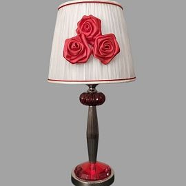 L 1687P/OTKR  chrome/red/ivory // настольный E27 1х60  х  L 1687P/OTKR
