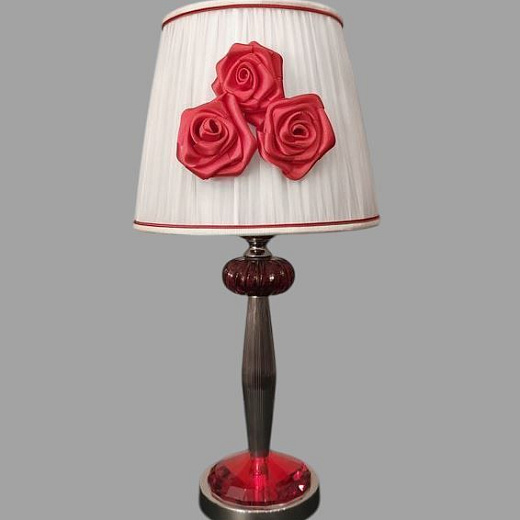 L 1687P/OTKR  chrome/red/ivory // настольный E27 1х60  х  L 1687P/OTKR