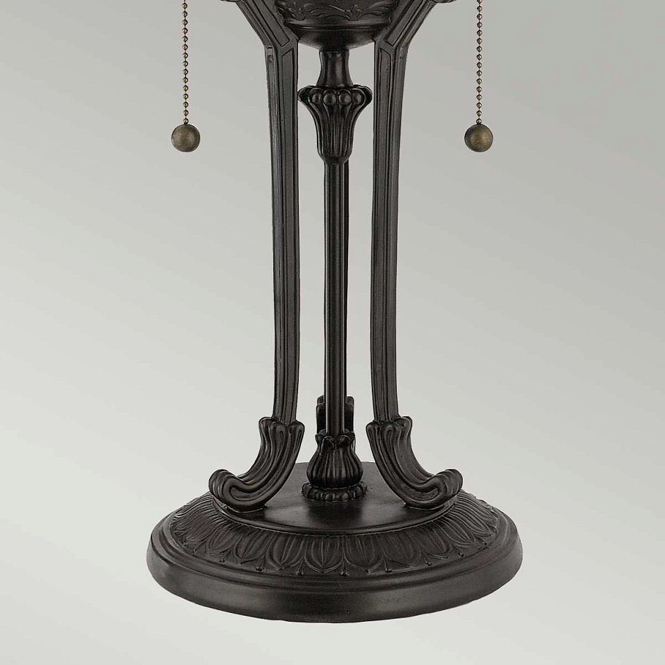 QZ-INDUS-TL  Vintage Bronze/Cream, Orange & Amber// настольный E27 2х60  х   