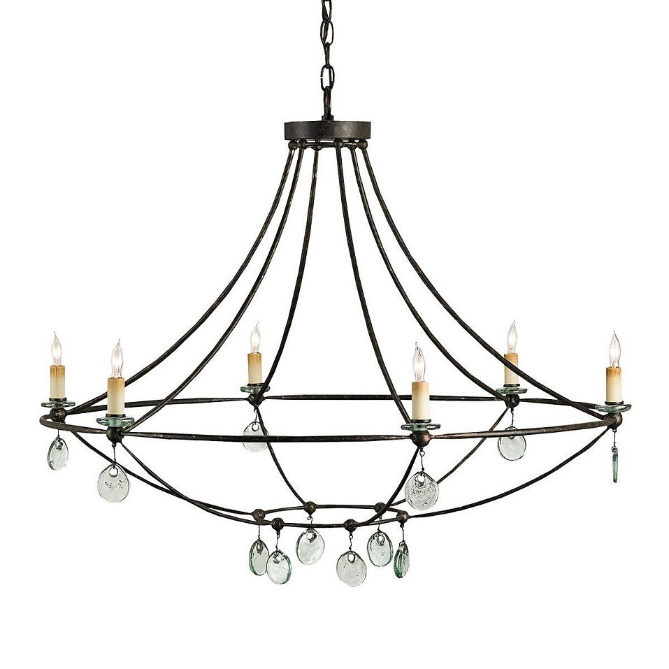 QNC-NOVELLA6-ABK NOVELLA Aged black/ Clear /// подвесной E14 6х60  х   