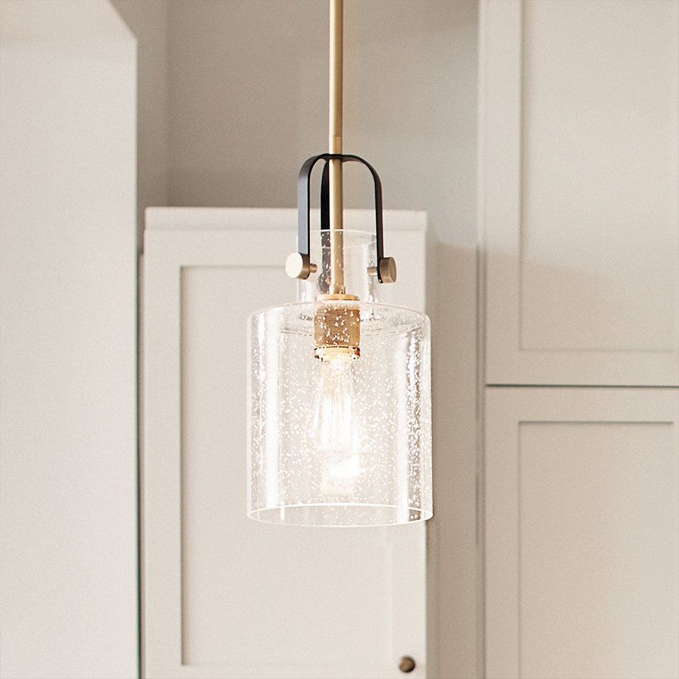 QN-KITNER-P-NBR KITNER Natural Brass/Black/Clear Seeded// подвесной E27 1х60  х   