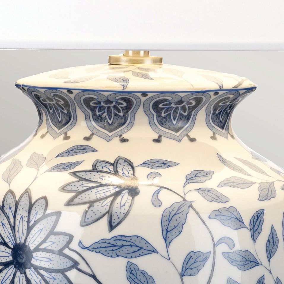 DL-YING-TL YING Blue and White,Dark wood/White// настольный E27 1х60  х   
