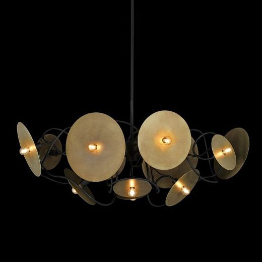SOLOC120BLM-GSF SOLIS black matt/gold satin// подвесной E14 12х40  х  SOLOC120BLM-GSF