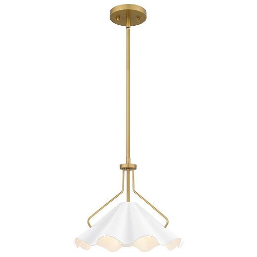 QZ-MEJIA-1P-S-AB MEJIA Aged Brass/Textured White// подвесной E27 1х60  х  QZ-MEJIA-1P-S-AB
