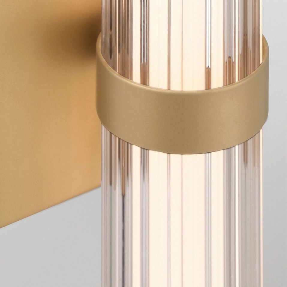 QN-FAYTON-S-BG FAYTON Brushed Gold/Clear// настенный LED 1х14  х   