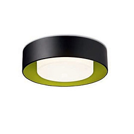 331 40 10 22/52 D=36cm LULU matt black/spring green/white satin// потолочный GX24q-2 1х18  х  331 40 10 22/52 D=36cm