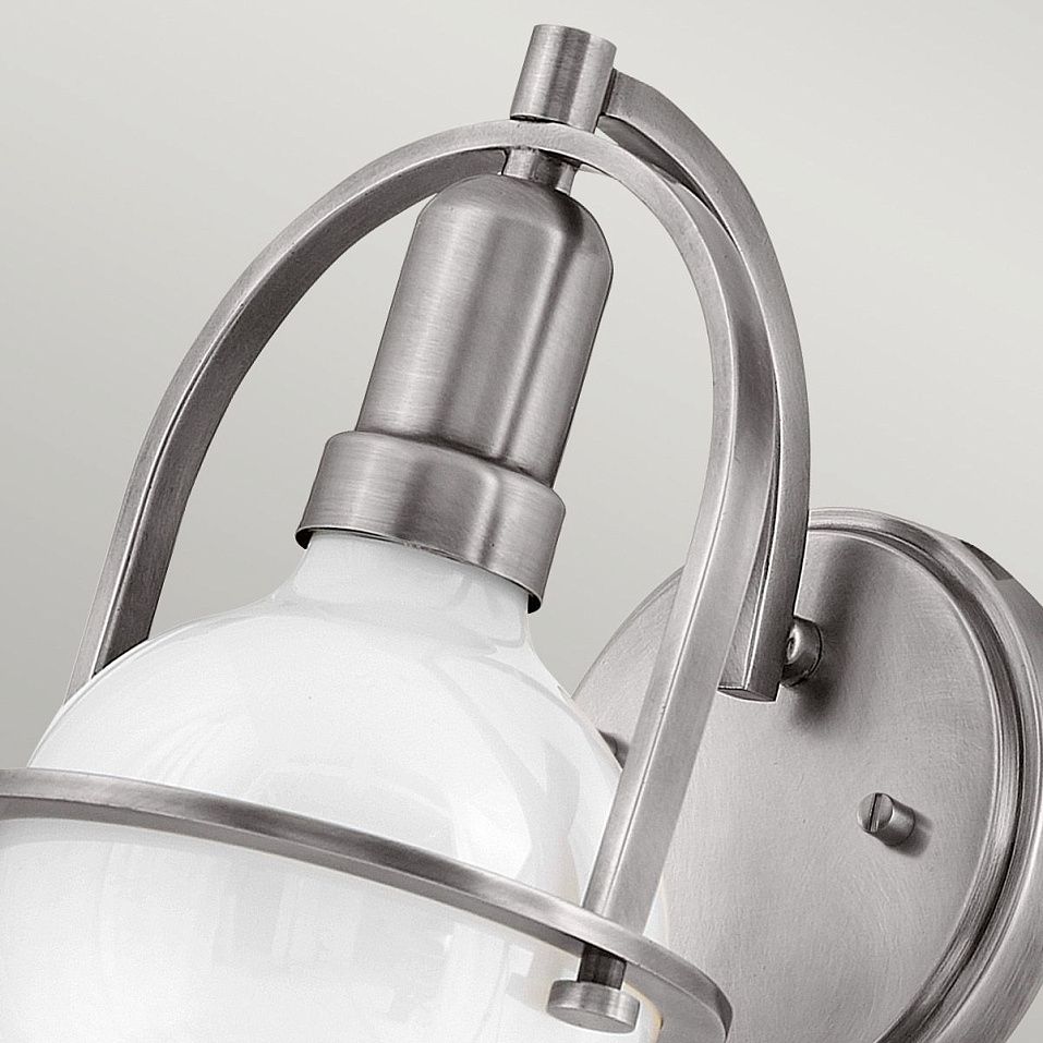 QN-SOMERSET1-BN SOMERSET Brushed Nickel/Opal// настенный E27 1х60  х   