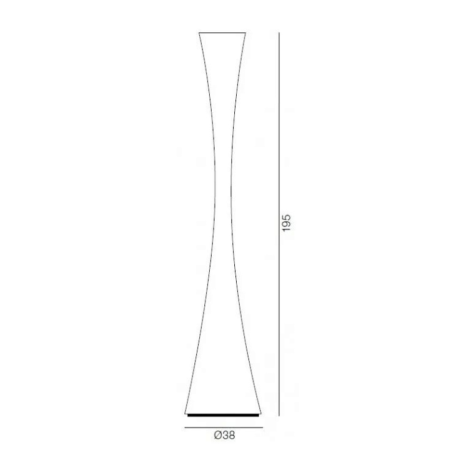 2217/POL/P/BD/L/1 BICONICA POL white/white// напольный LED 3000K 1х104  х   