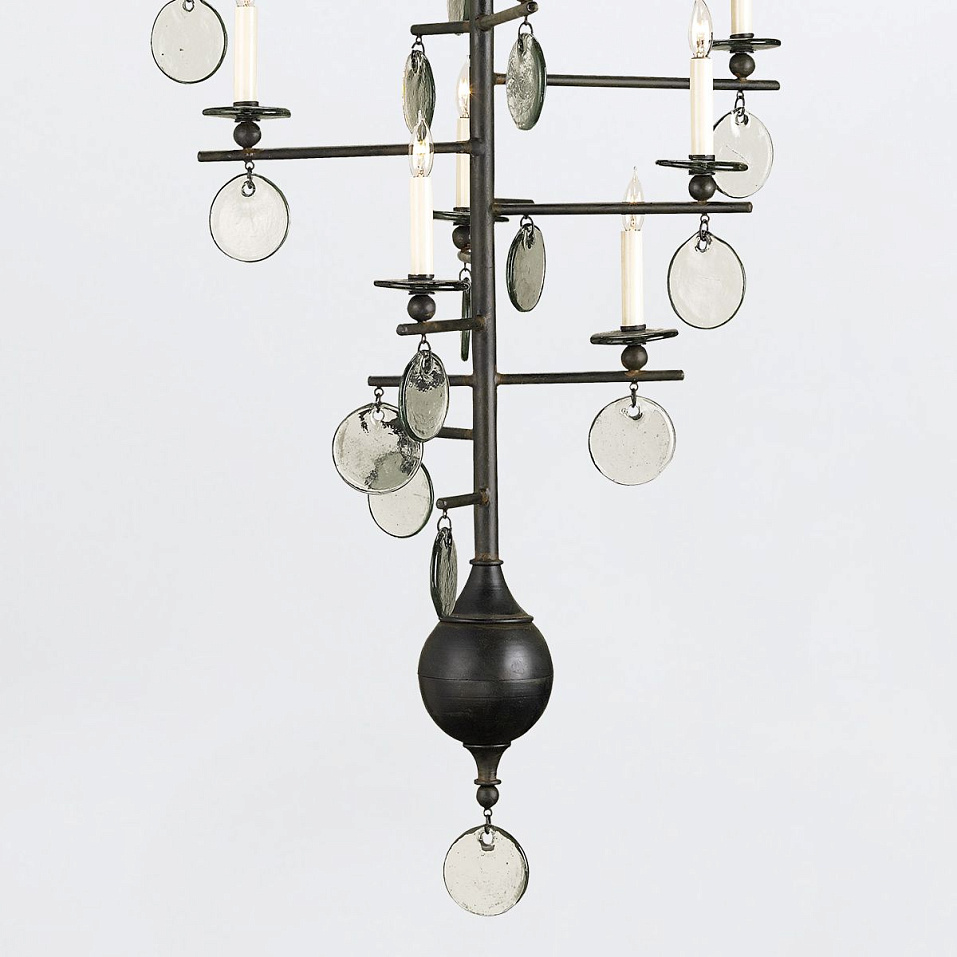 QNC-SETHOS-12P-ABK SETHOS Old Iron/ Recycled Glass/// подвесной E14 12х60  х   
