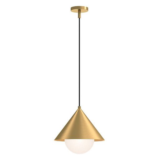 ALM-REMYCK-P-GD REMYCK Brushed Gold/Brushed Gold//Opal подвесной E27 1х60  х  ALM-REMYCK-P-GD