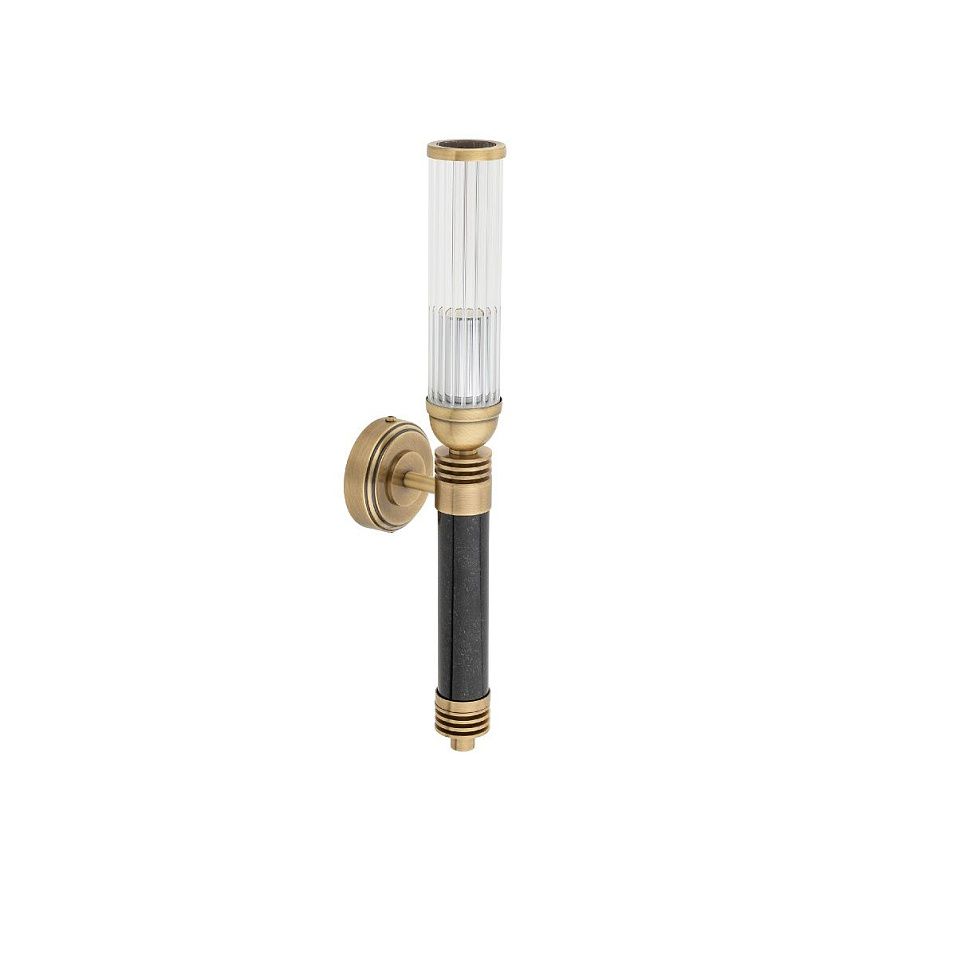IZA-K-1(P/5)T IZANO brass patina/green grey granit/clear// настенный E14 1х40  х   
