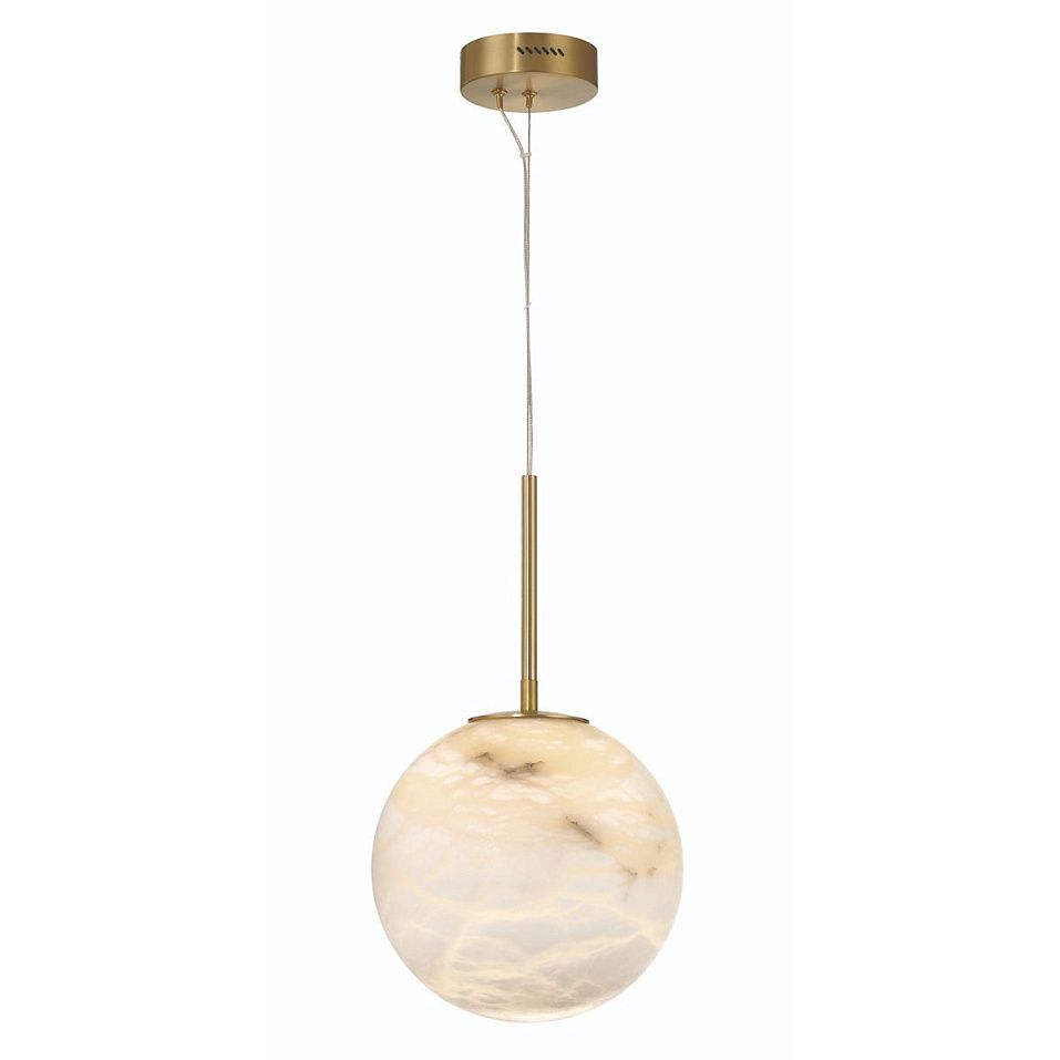 QN-KEPLER-1P-M-BG KEPLER Brushed Gold/White// подвесной LED 1х15  х   