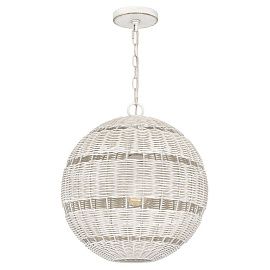 QZ-LINDENDALE-P-AWH LINDENDALE Antique White/Antique White//Clear подвесной E27 1х60  х  QZ-LINDENDALE-P-AWH