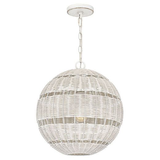 QZ-LINDENDALE-P-AWH LINDENDALE Antique White/Antique White//Clear подвесной E27 1х60  х  QZ-LINDENDALE-P-AWH