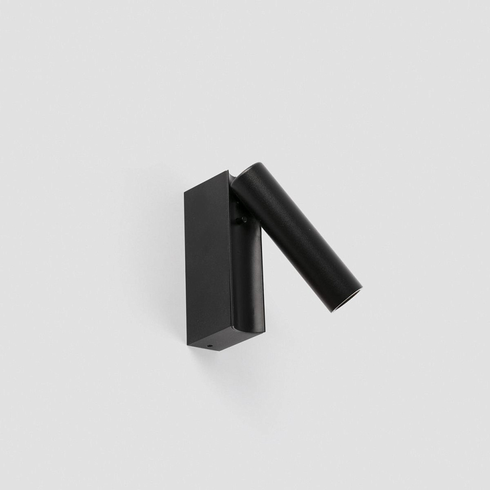 62751 CRONOS Matt Black+Textured Black/Matt Black//прозрачный настенный LED 1х4.5  х   
