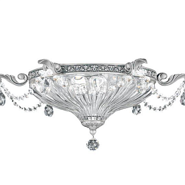 5634 80 O MILANO roman silver/optic crystal// потолочный E14 3х40  х  5634 80 O