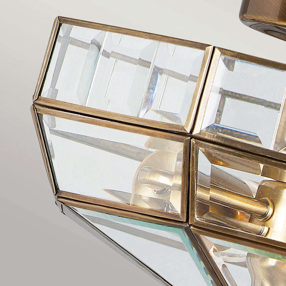 OLD-PARK-AB OLD PARK Antique Brass/Clear// потолочный E27 2х60  х   