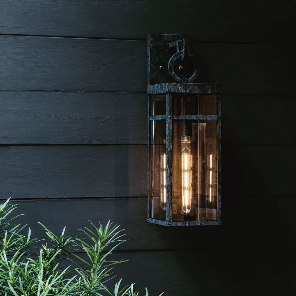 QN-PORTER-L-DZ PORTER Aged Zinc/Clear// настенный E27 1х60  х   