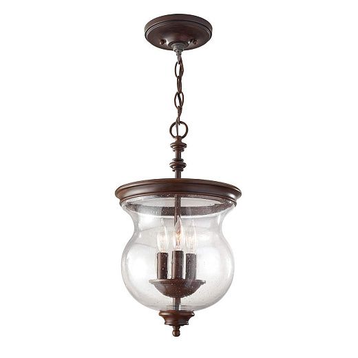 FE-PICKERING-LANE-SF  PICKERING-LANE Heritage Bronze /Clear Seedy// подвесной E14 3х40  х  FE-PICKERING-LANE-SF 