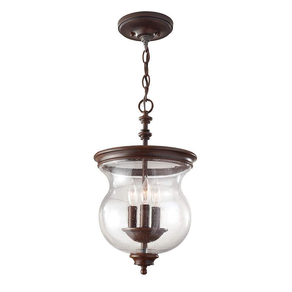 FE-PICKERING-LANE-SF  PICKERING-LANE Heritage Bronze /Clear Seedy// подвесной E14 3х40  х   