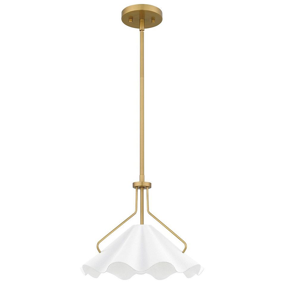 QZ-MEJIA-1P-S-AB MEJIA Aged Brass/Textured White// подвесной E27 1х60  х   