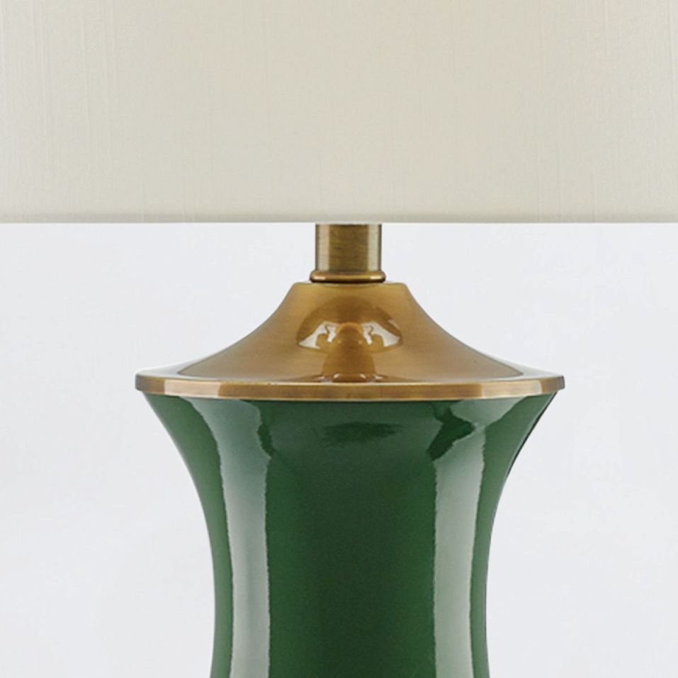 QNC-LILOU-TL-GREEN LILOU Green / Antique Brass/Eggshell// настольный E27 1х150  х   
