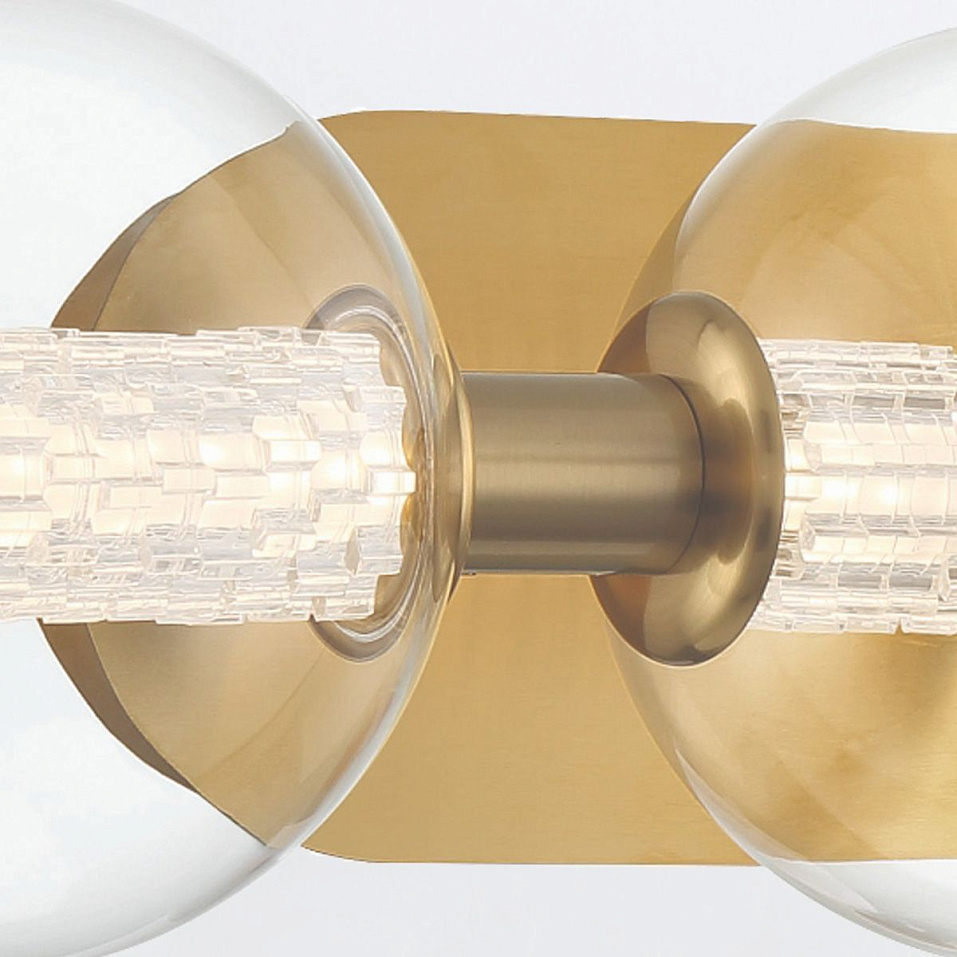 QN-ATOMO-3W-BG ATOMO Brushed Gold/Clear// настенный LED 1х13  х   
