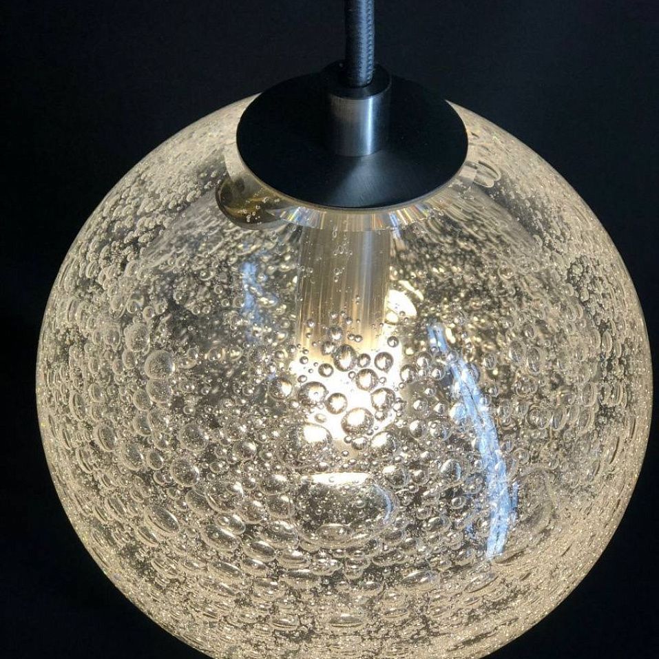 BALL Bubbles BALL сатинировнная сталь,низкий цилиндр/прозрачный шнур// подвесной G9 LED 1х7  х   