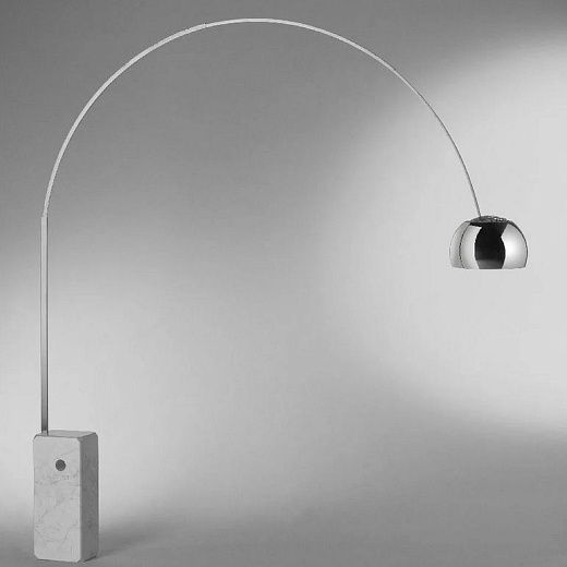 F0303000 ARCO STEEL/satin steel// напольный LED 1х28  х  F0303000
