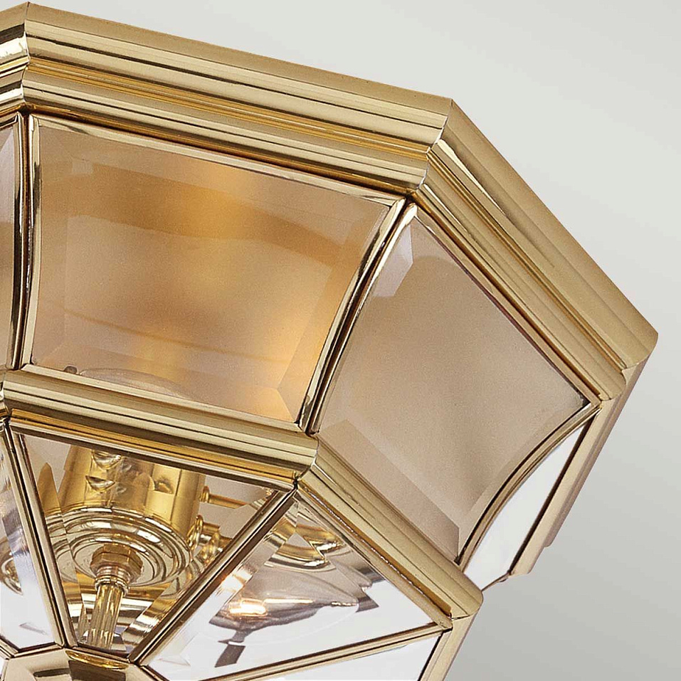 QZ-NEWBURY-F-PB NEWBURY Lacquered Polished Brass /Clear// потолочный E14 3х60  х   