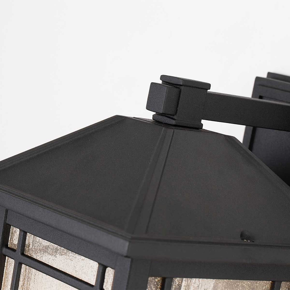 QZ-CEDAR-POINT-M-BK CEDAR Black/Clear// настенный E27 1х60  х   