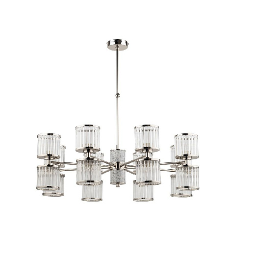 ERB-ZW-8(BN/3)TT ERBA shiny nickel/light gray granite/clear// подвесной G9 LED 16х5  х  ERB-ZW-8(BN/3)TT