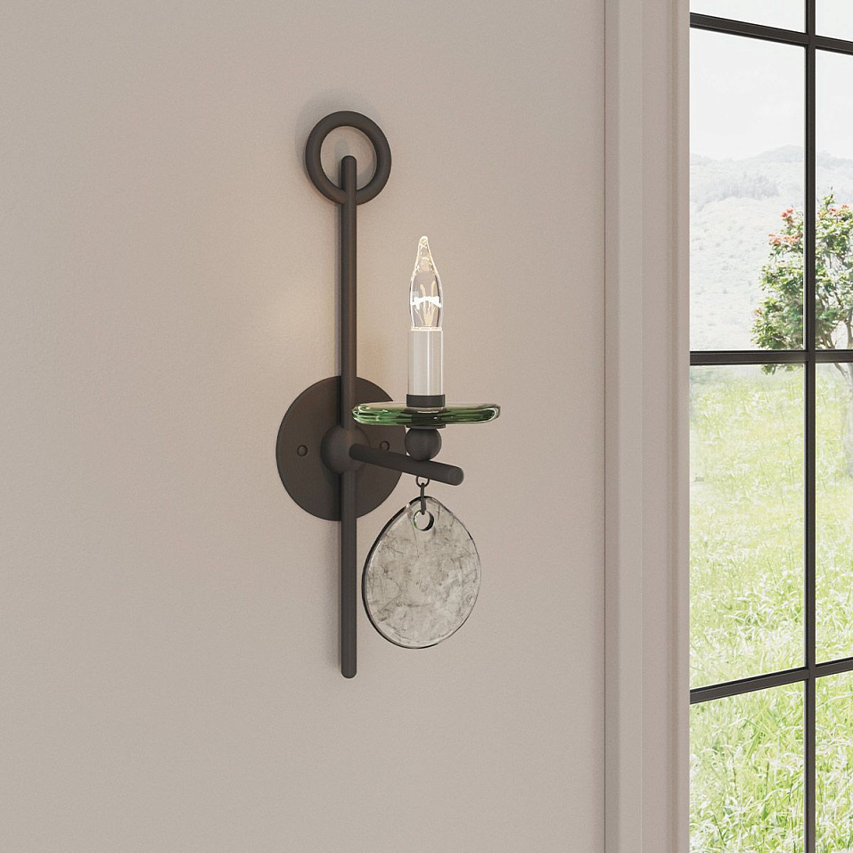 QNC-SETHOS-WB-ABK SETHOS Old Iron/Recycled Glass /// настенный E14 1х60  х   