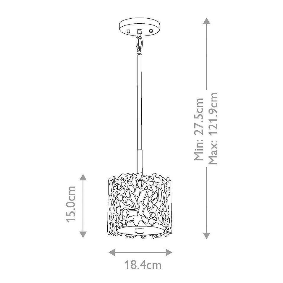 KL-SILVER-CORAL-MP SILVER CORAL олово/белый// подвесной E27 1х100  х   