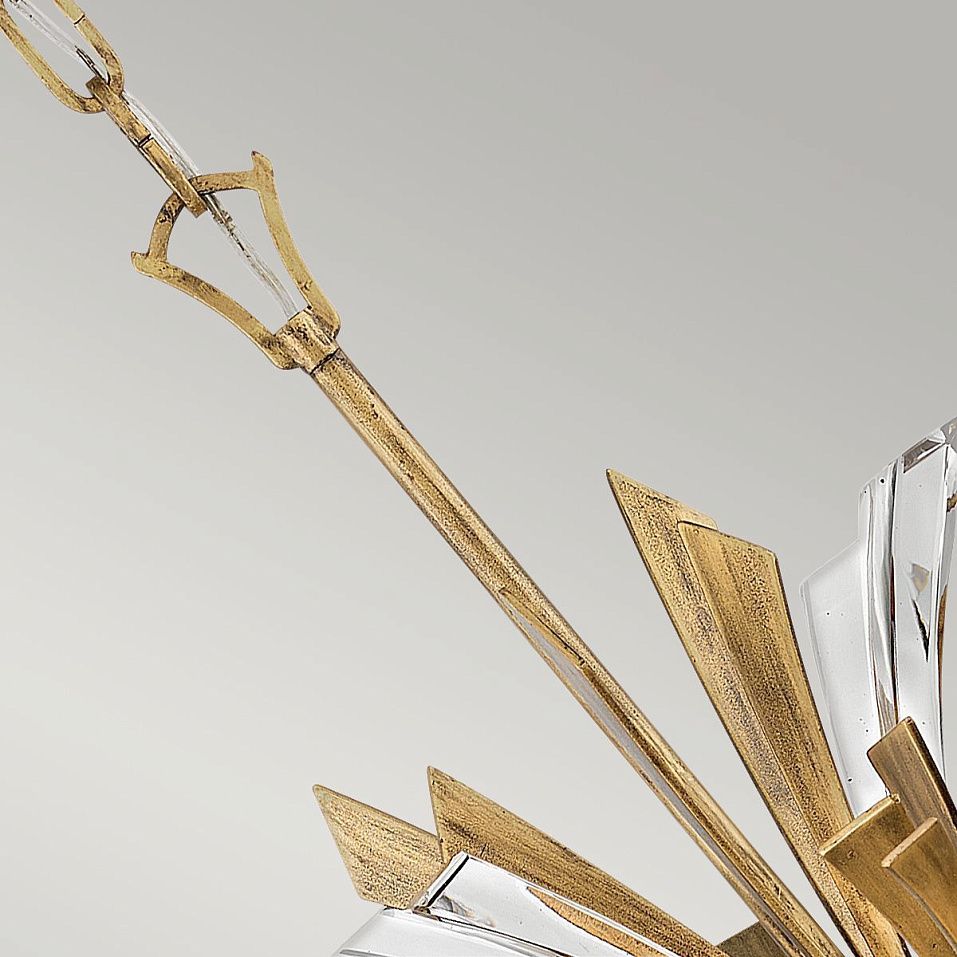 QN-VIDA-13P-W  VIDA Burnished Gold/Burnished Gold/Clear Crystal// подвесной E14 13х40  х   