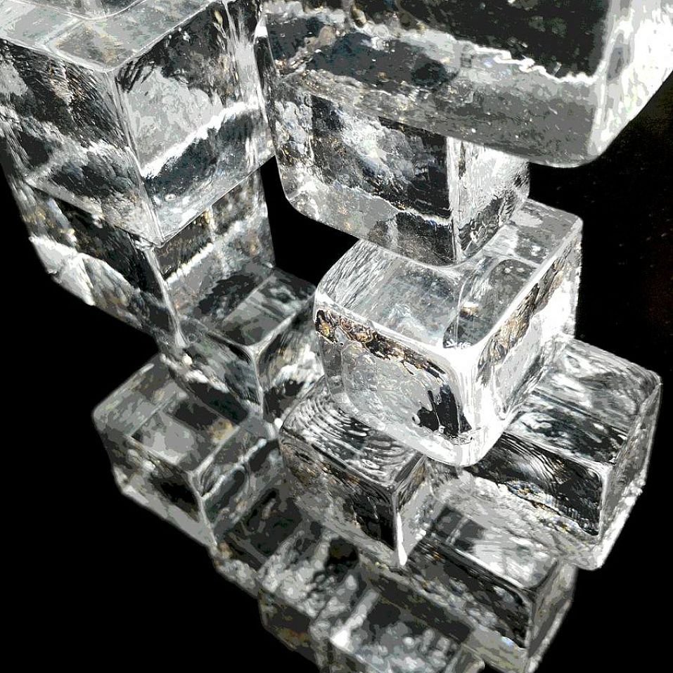 ICE CUBES Wall Lamp ICE CUBE сатинированная латунь/прозрачный// настенный LED 2х5  х   