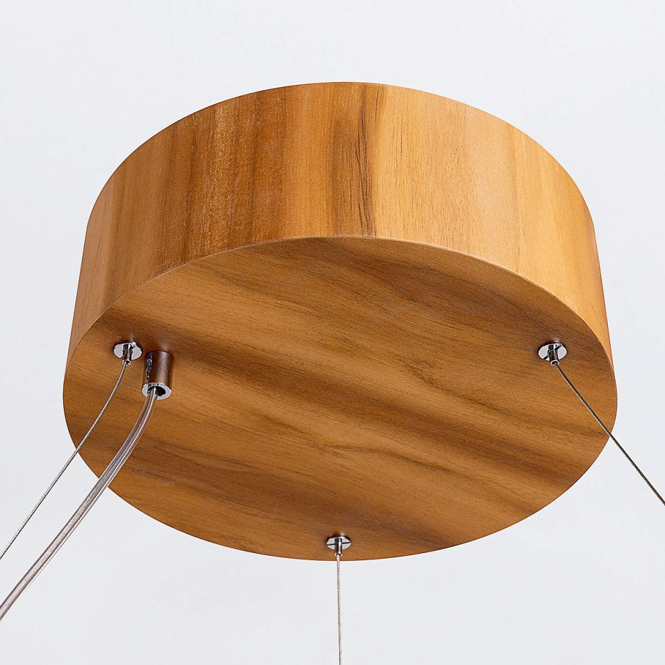 QZ-NEWBURY-F-PB ANGULAR Teak Veneer/Nickel Plated Aluminium /Teak Veneer//белый подвесной LED 1х29     