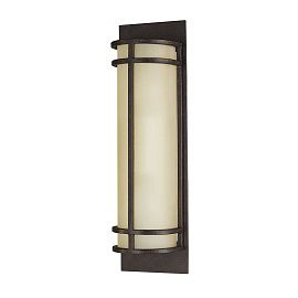 FE-FUSION2 FUSION Grecian Bronze/Amber Ribbed glass// настенный E27 2х60  х  FE-FUSION2