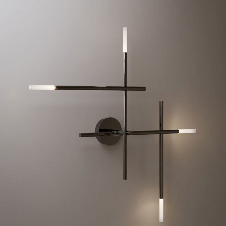 004W1M04S.CE/UL KITAMI WALL POLISHED BLACK NICKEL/WHITE SATIN// настенный G9 LED 4х5  х   