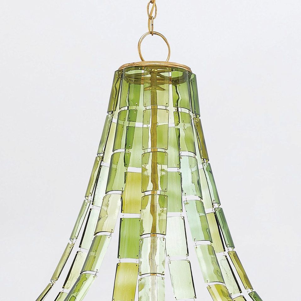 QNC-VINTNER-7P-GR-CGL VINTNER Dark Contemporary Gold Leaf/Recycled Green // подвесной E14 7х60  х   