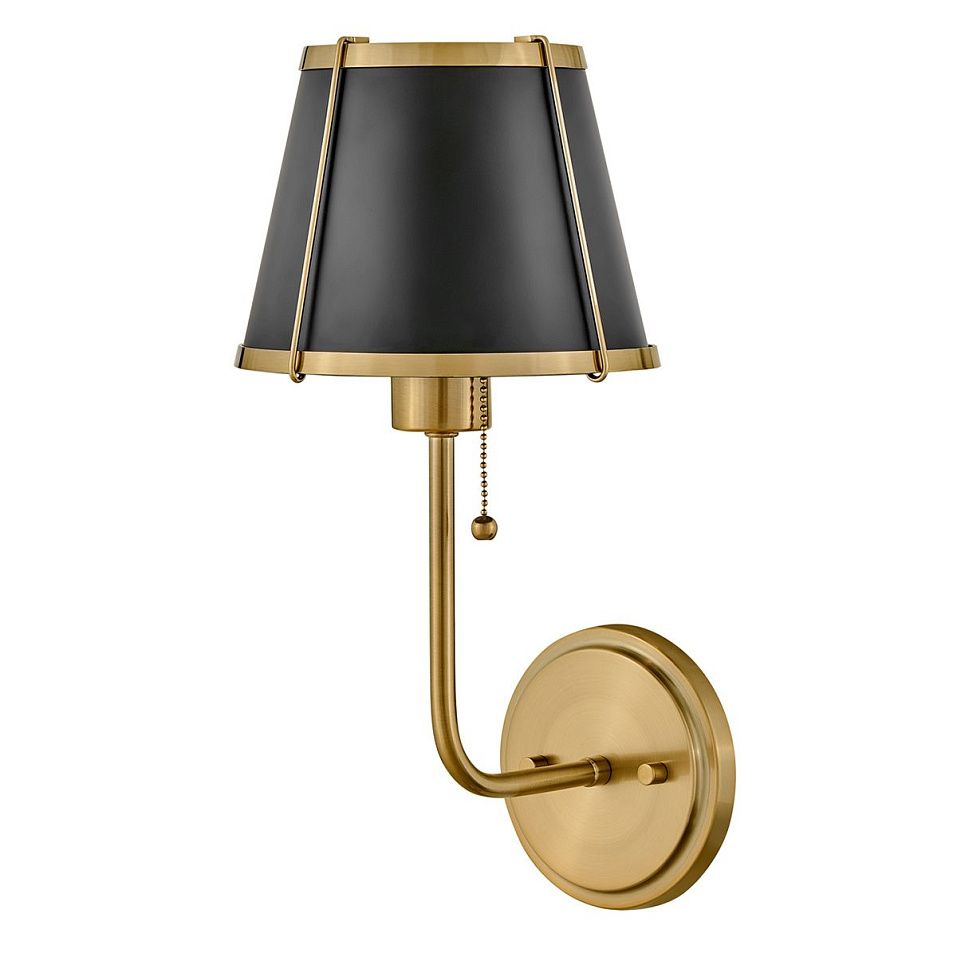 HK-CLARKE1-BR-BK CLARKE Warm Brass/Black // настенный E27 1х40  х   