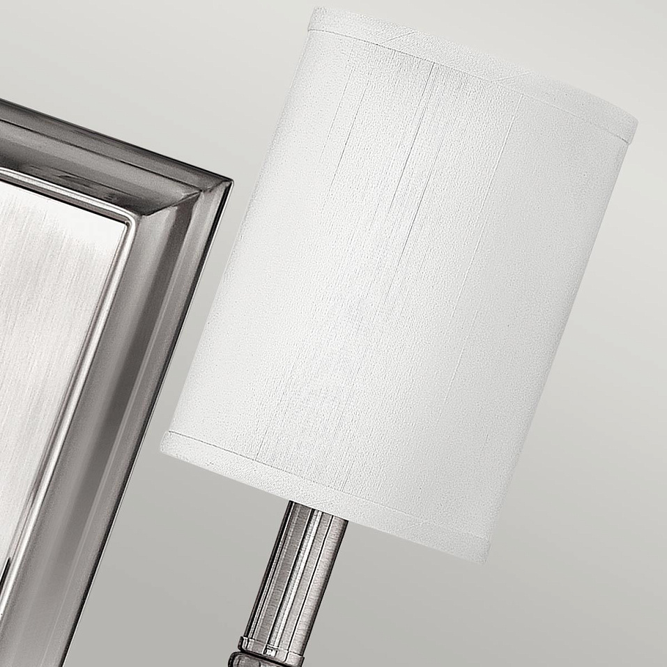 HK-SUSSEX2  SUSSEX Brushed Nickel /White// настенный E14 2х60  х   