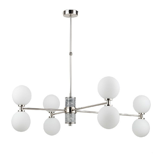 FAB-ZW-4(BN/3)BB FABRIANO shiny nickel/ light gray granite/matt white// подвесной G9 LED 8х5  х  FAB-ZW-4(BN/3)BB