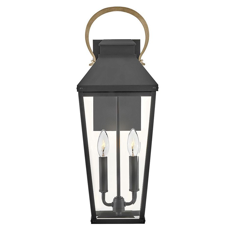 HK-DAWSON-L DAWSON Black with Burnished Bronze accent /Clear// настенный E14 2х40  х   