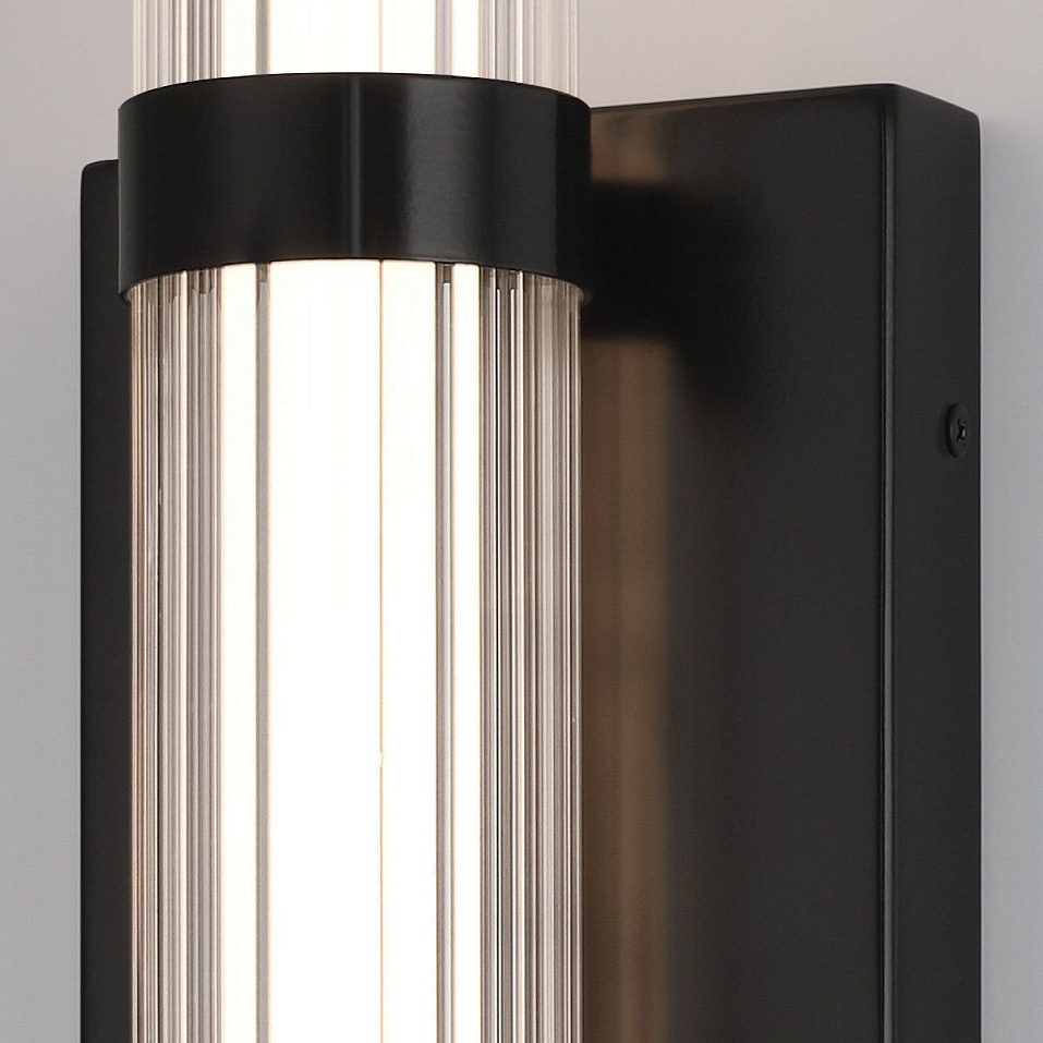 QN-FAYTON-M-BK FAYTON Matte Black/Clear// настенный LED 1х21,6  х   