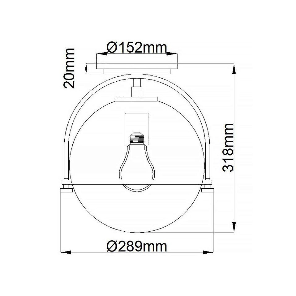 QN-SOMERSET-F-C-BK SOMERSET Black/Clear// потолочный E27 1х60  х   