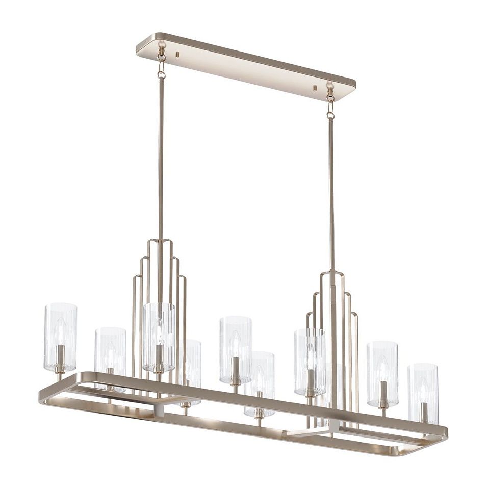 QN-KIMROSE10-PN KIMROSE Polished Nickel /Clear// подвесной E14 10х40  х   
