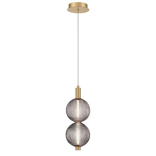 QN-PALMAS-2MP-BG PALMAS Brushed Gold/Smoked // подвесной LED 1х20  х  QN-PALMAS-2MP-BG
